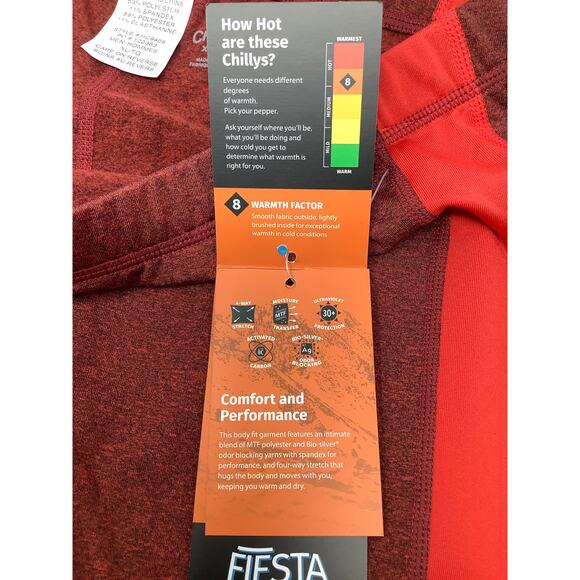 Hot Chillys Men's XL Red Performance Base Layer Bottom Pull On Comfort M35-12 - Picture 6 of 6